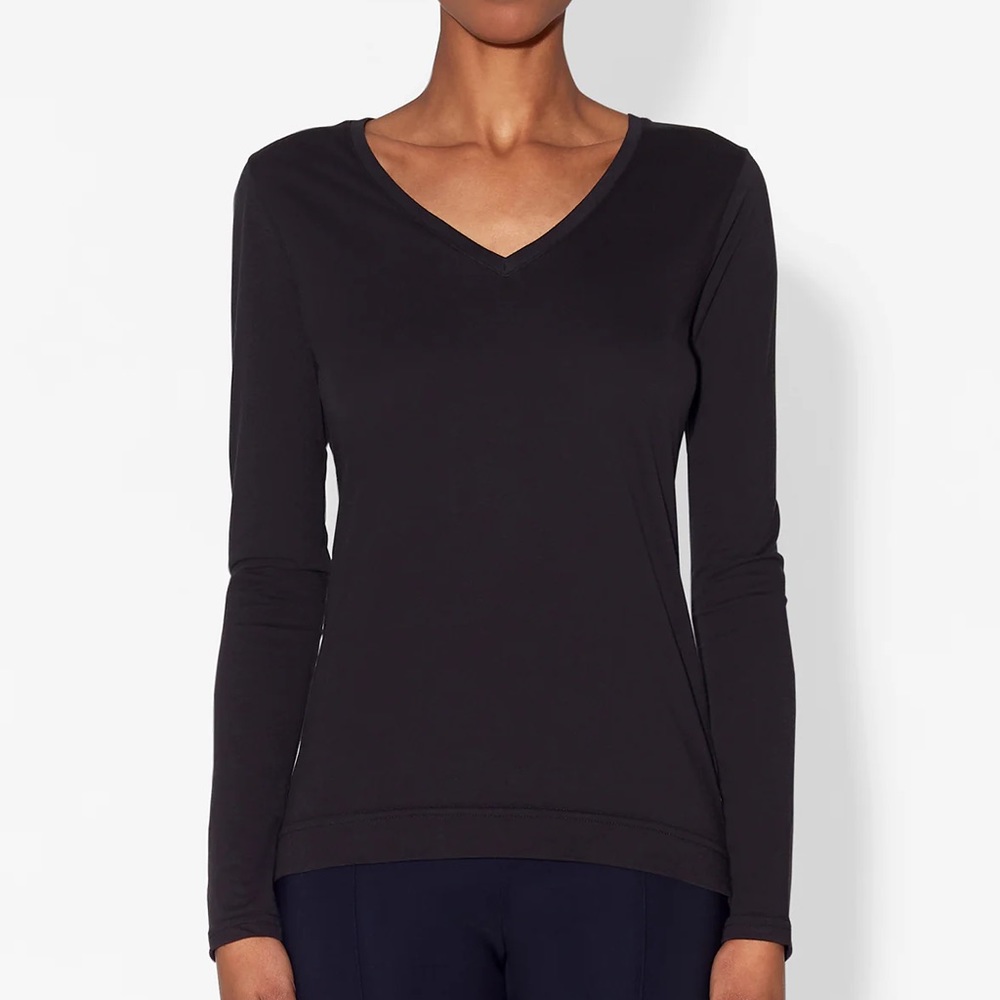 Adam Lippies 100% Pima Cotton Black Long sleeves v-neck sx 3X